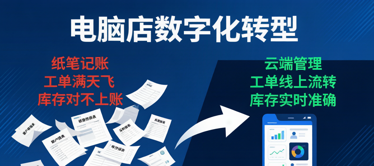 电脑店数字化转型：库存从对不上账到实时准确